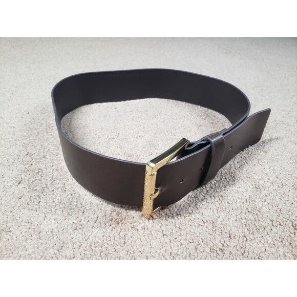 Michael Kors Women's Brown Faux Leather Belt Wide Size Small - Picture 1 of 6
